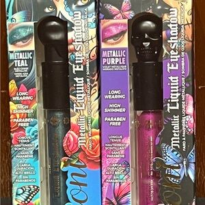 Ioni Metallic Liquid Eyeshadow Set - Teal and Purple. Set of 2.